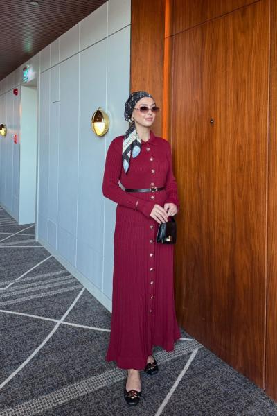 Akel Elbise Bordo  Bordo