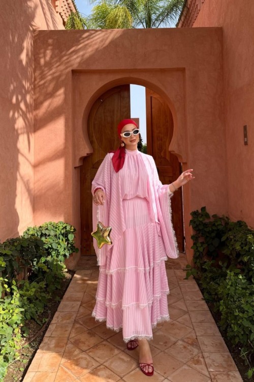 Akile Etek Takım Pembe PEMBE