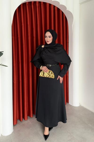 Aleyna Elbise Siyah SİYAH
