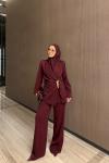 Alice Pantolon Takım Bordo  BORDO