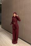 Alice Pantolon Takım Bordo  BORDO