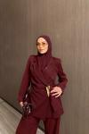 Alice Pantolon Takım Bordo  BORDO