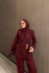 Alice Pantolon Takım Bordo  BORDO