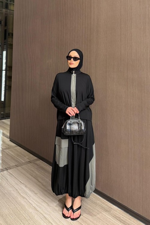 Alina Etekli Takım Siyah  Siyah