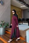 Alina Etekli Takım Bordo  BORDO