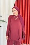 Alina Takım Bordo Bordo