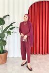 Alina Takım Bordo Bordo