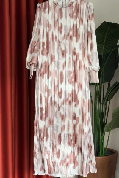 Almina Elbise Kahverengi Kahverengi