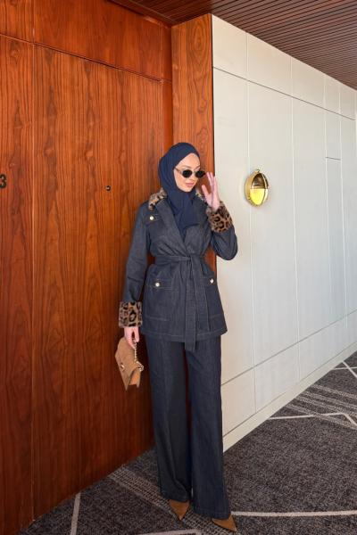 Arya Pantolonlu Takım Lacivert Lacivert