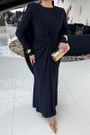 Asena Elbise Lacivert Lacivert
