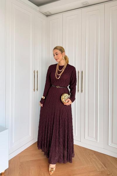 Asil Elbise Bordo Bordo