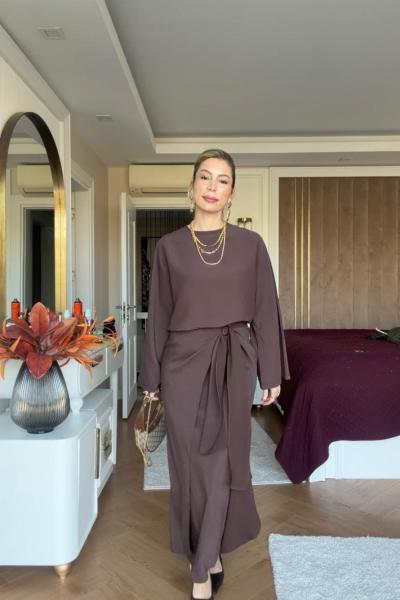 Asiye Etekli Takım Acı Kahve Acı Kahve