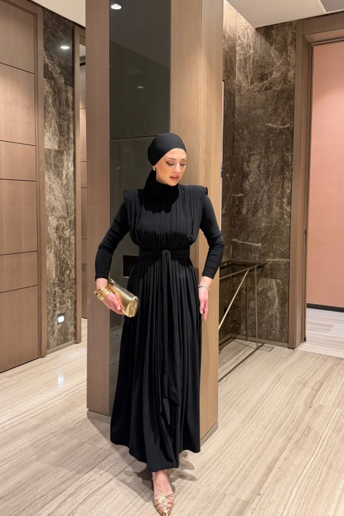 Aslı Elbise Siyah Siyah