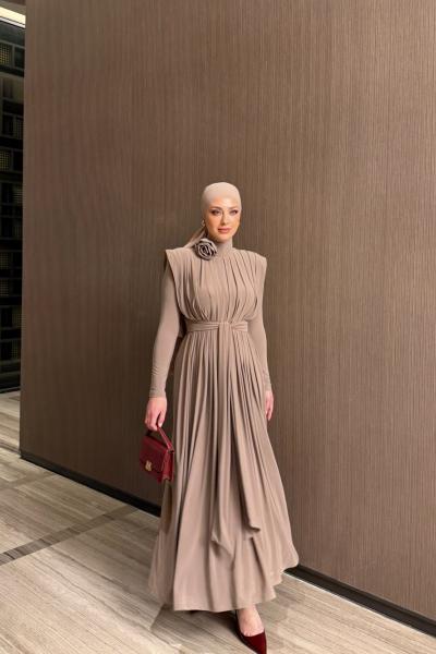 Aslı Elbise Vizon   Vizon