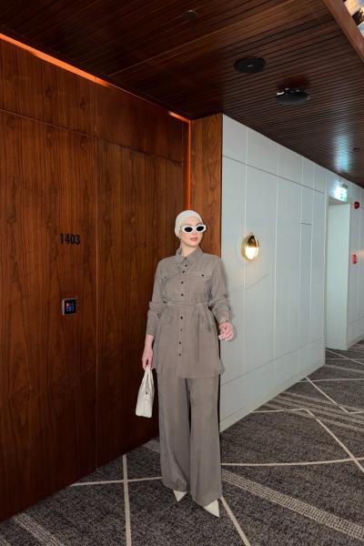 Asu Pantolon Takım Vizon Vizon