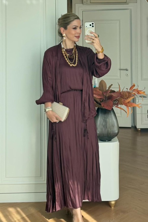 Aygül Etekli Takım Bordo  BORDO