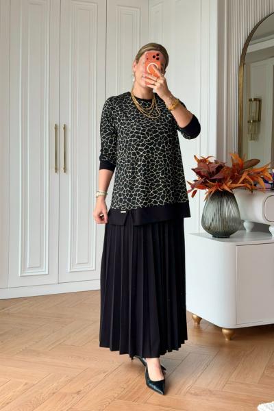 Aylin Etekli Takım Siyah Siyah