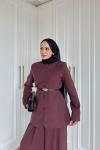Ayperi Pantolonlu Takım Bordo  BORDO