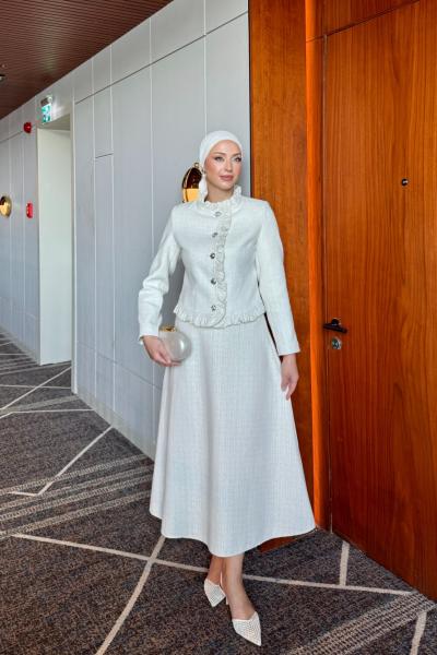 Ayşe Etekli Takım Krem Krem