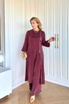 Ayşin Pantolonlu Takım Bordo Bordo