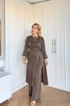 Ayşin Pantolonlu Takım Kahverengi Kahverengi