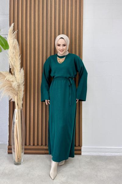 Azize Elbise Petrol Yeşili Petrol Yeşili