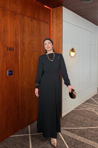 Azize Elbise Siyah Siyah