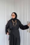 Bade Pantolon Takım Siyah  Siyah