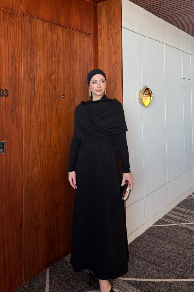 Başak Elbise Siyah Siyah