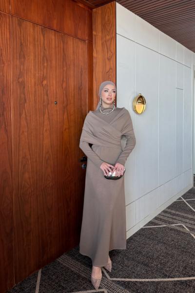 Başak Elbise Bej Bej