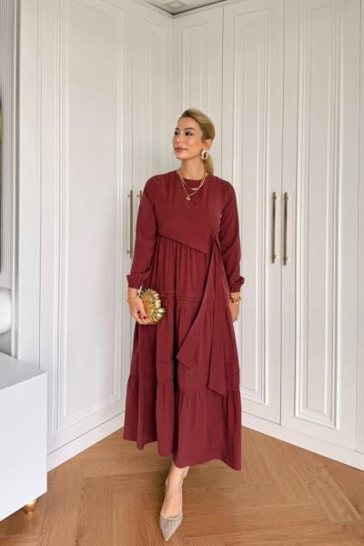 Begüm Elbise Mürdüm Mürdüm