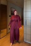 Beliz Pantolonlu Takım Bordo  BORDO