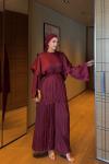 Beliz Pantolonlu Takım Bordo  BORDO