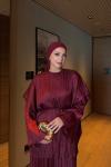 Beliz Pantolonlu Takım Bordo  BORDO
