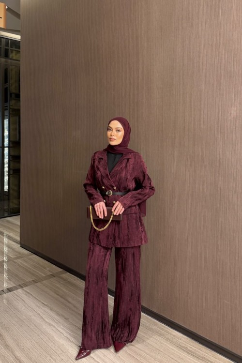 Benan Pantolon Takım Bordo  BORDO