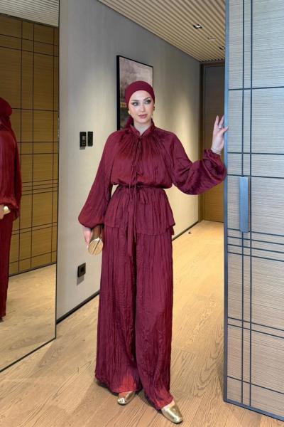 Bensu Etekli Takım Bordo BORDO