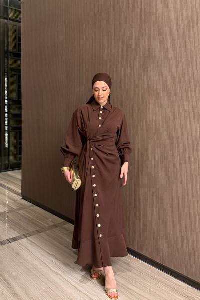 Betül Elbise Acı Kahve Acı Kahve