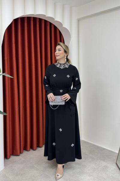Beyza Elbise Siyah Siyah