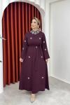 Beyza Elbise Mürdüm  Mürdüm