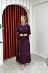 Beyza Elbise Mürdüm  Mürdüm