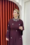 Beyza Elbise Mürdüm  Mürdüm