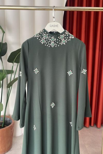 Beyza Elbise Haki Haki