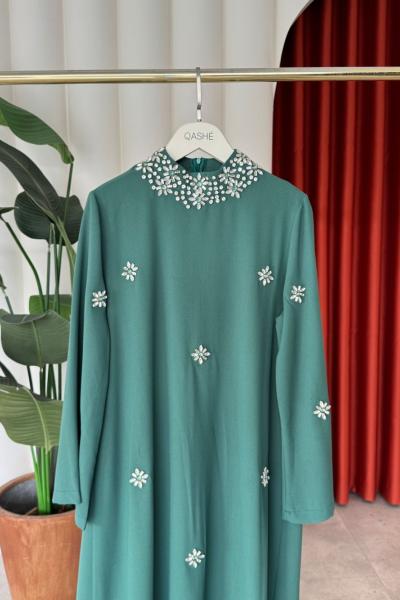 Beyza Elbise Mint Yeşili Mint Yeşili