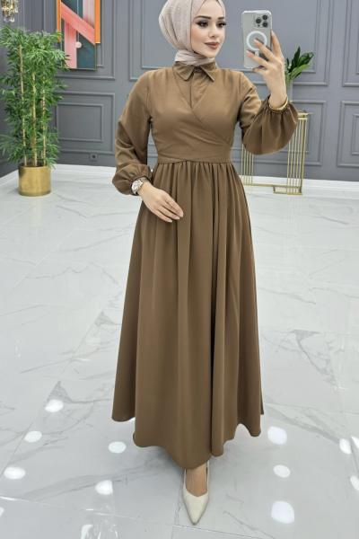 İkbal Elbise Takım Kahverengi Kahverengi