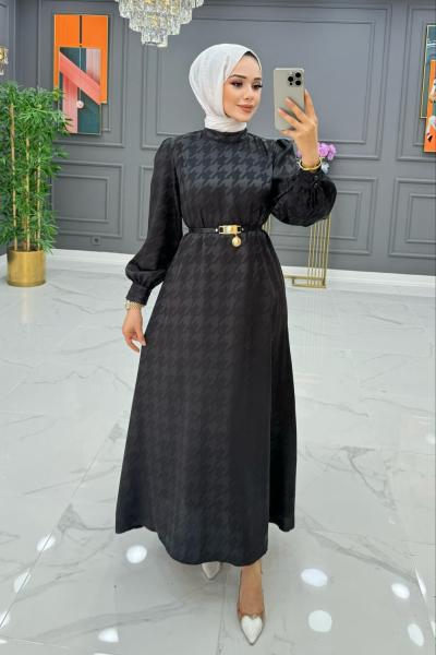 Orkide Elbise  Siyah Siyah