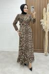 Hamide Elbise Leopar Leopar