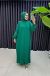 Şeyda Namaz Elbisesi Benetton Yeşili Bennetton Yeşili