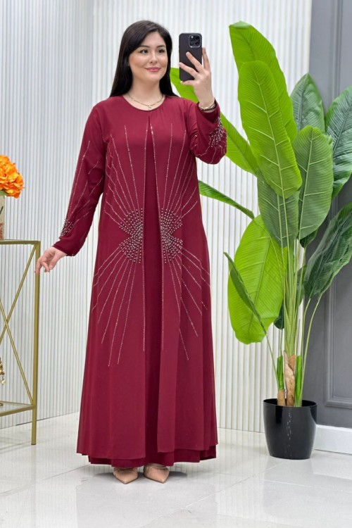 Zübeyde Etekli Takım Bordo Bordo