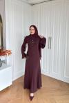 Büklüm Elbise Bordo  BORDO