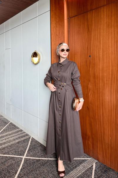 Bulut Elbise Kahverengi Kahverengi